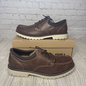 Eddie Bauer Strider Casual Boat Shoes Men’s 13 Tan Brown Lug Sole Outdoor New
